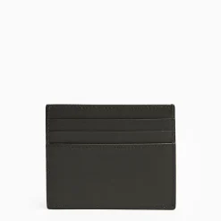 Dark Green Leather Credit Card Holder - 7 Compartments