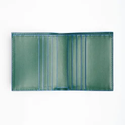 Dark Green Leather Small Wallet