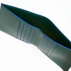 Dark Green Leather Small Wallet