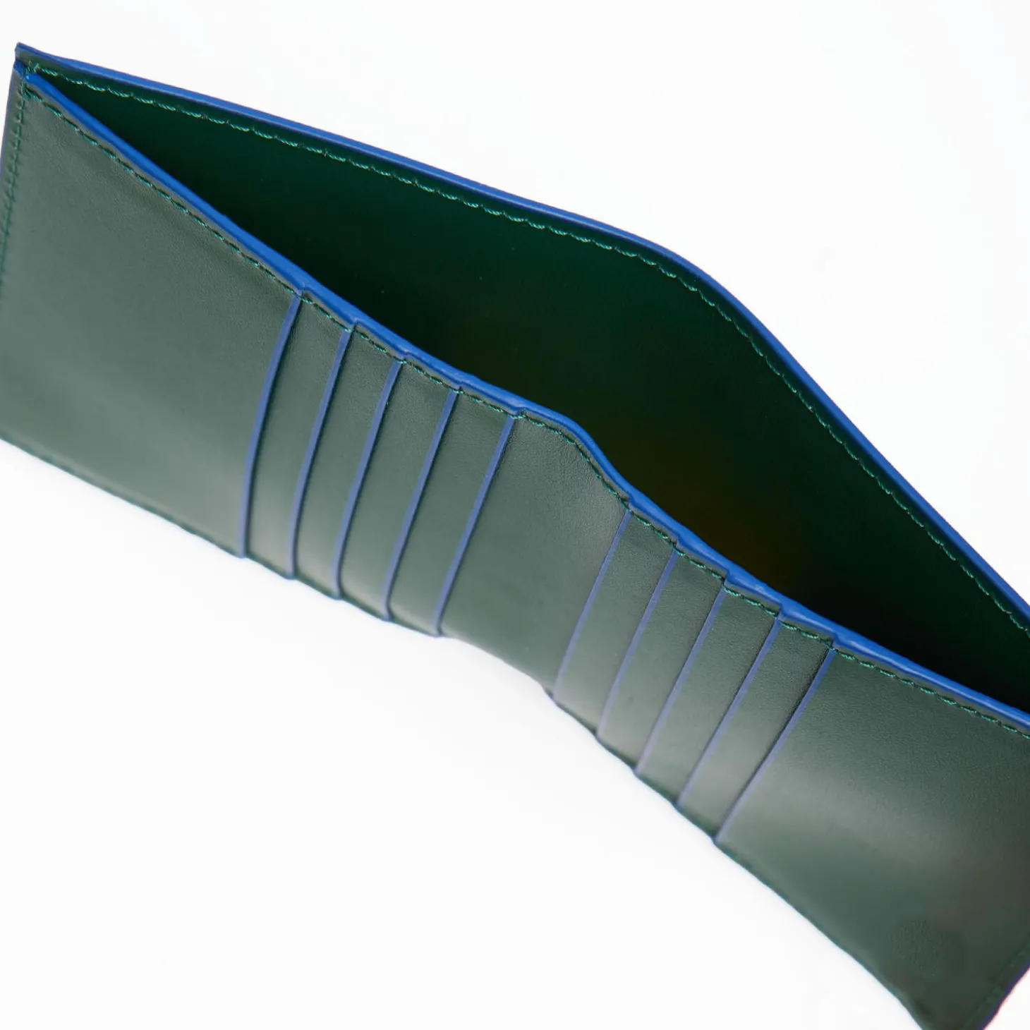 Dark Green Leather Small Wallet