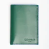 Dark Green Leather Vertical Wallet