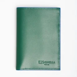 Dark Green Leather Vertical Wallet