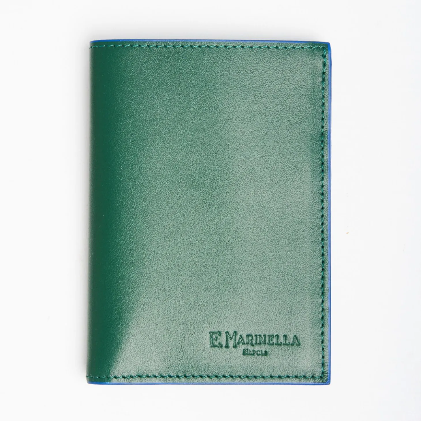 Dark Green Leather Vertical Wallet