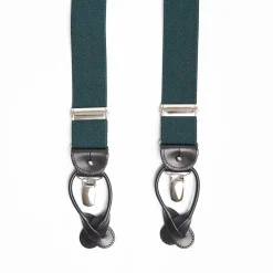 Dark Green Plain Colour Braces