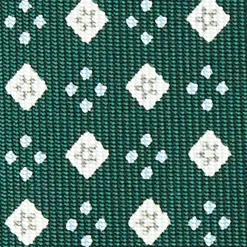 Dark Green Sartorial Classic Silk Tie - Small Flower Pattern