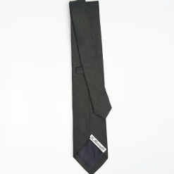 Dark Green Sartorial Linen Tie - Solid Color