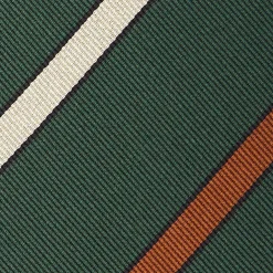 Dark Green Sartorial Striped Silk Tie