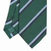 Dark Green Sartorial Striped Silk Tie
