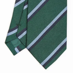 Dark Green Sartorial Striped Silk Tie