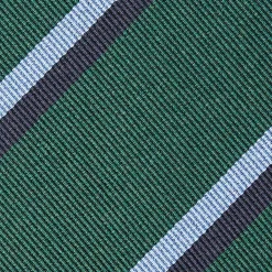 Dark Green Sartorial Striped Silk Tie
