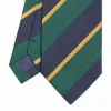 Dark Green Sartorial Striped Silk Tie