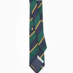 Dark Green Sartorial Striped Silk Tie