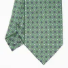 Dark Green Silk And Orange Fiber Tie