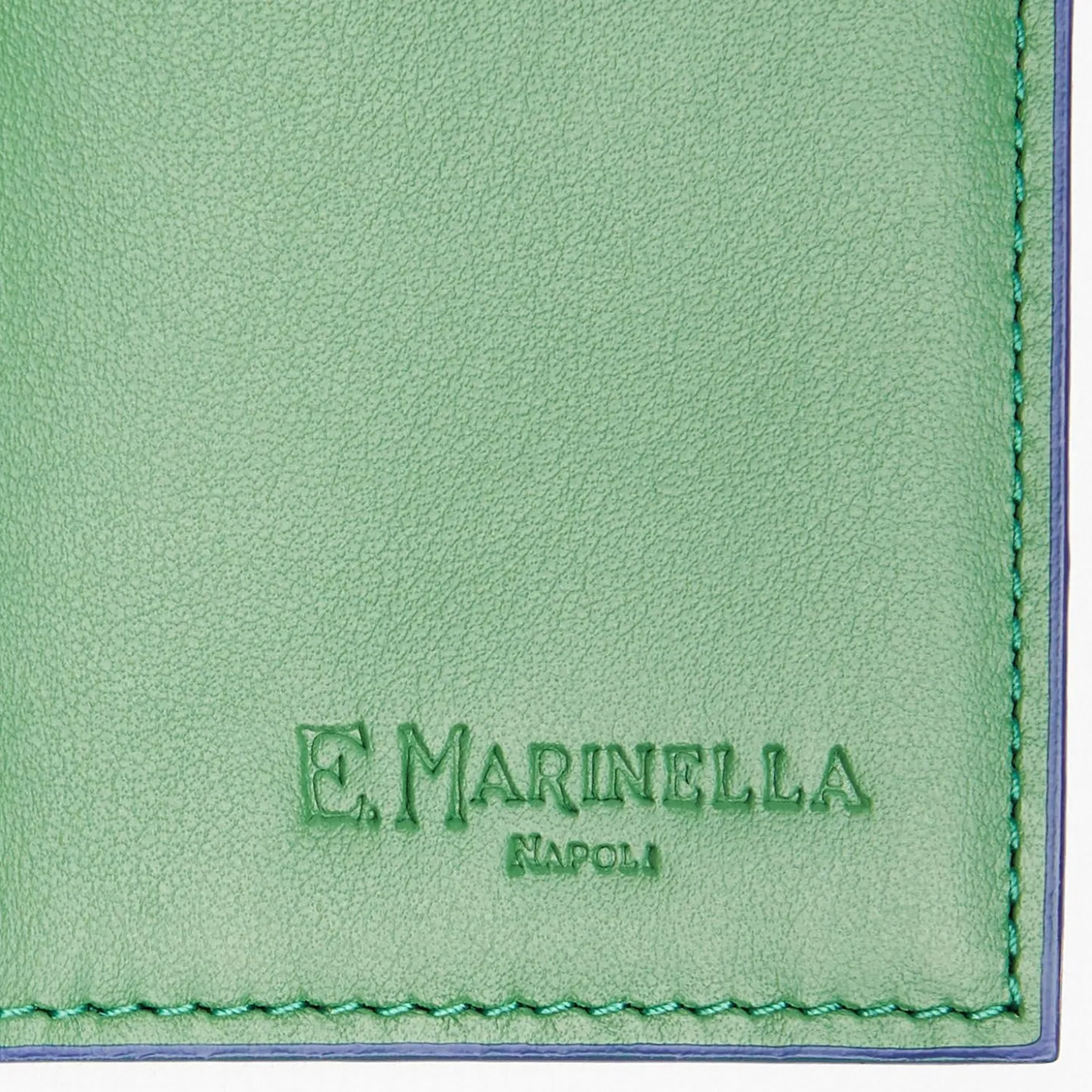 Dark Green Smooth Leather Folding Card Holder - 10 Compartments