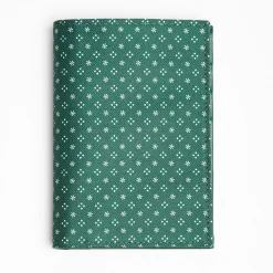 Dark Green Vertical Wallet In Silk And Leather