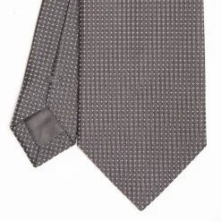 Dark Grey Ceremonial Jacquard Silk Tie