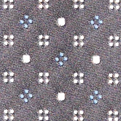 Dark Grey Cerimonial Silk Satin Tie Small Geometric Pattern