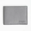 Dark Grey Hammered Leather Horizontal Wallet