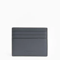 Dark Grey Leather Credit Card Holder