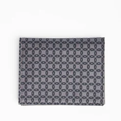 Dark Grey Leather Folding Card Holder - 10 Compartments