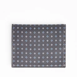 Dark Grey Leather Folding Card Holder - 10 Compartments