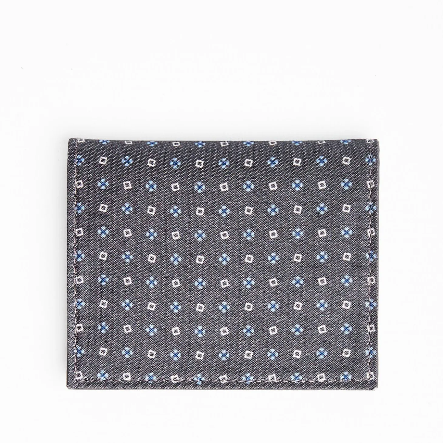 Dark Grey Leather Folding Card Holder - 10 Compartments