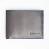 Dark Grey Leather Horizontal Wallet