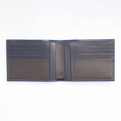 Dark Grey Leather Horizontal Wallet