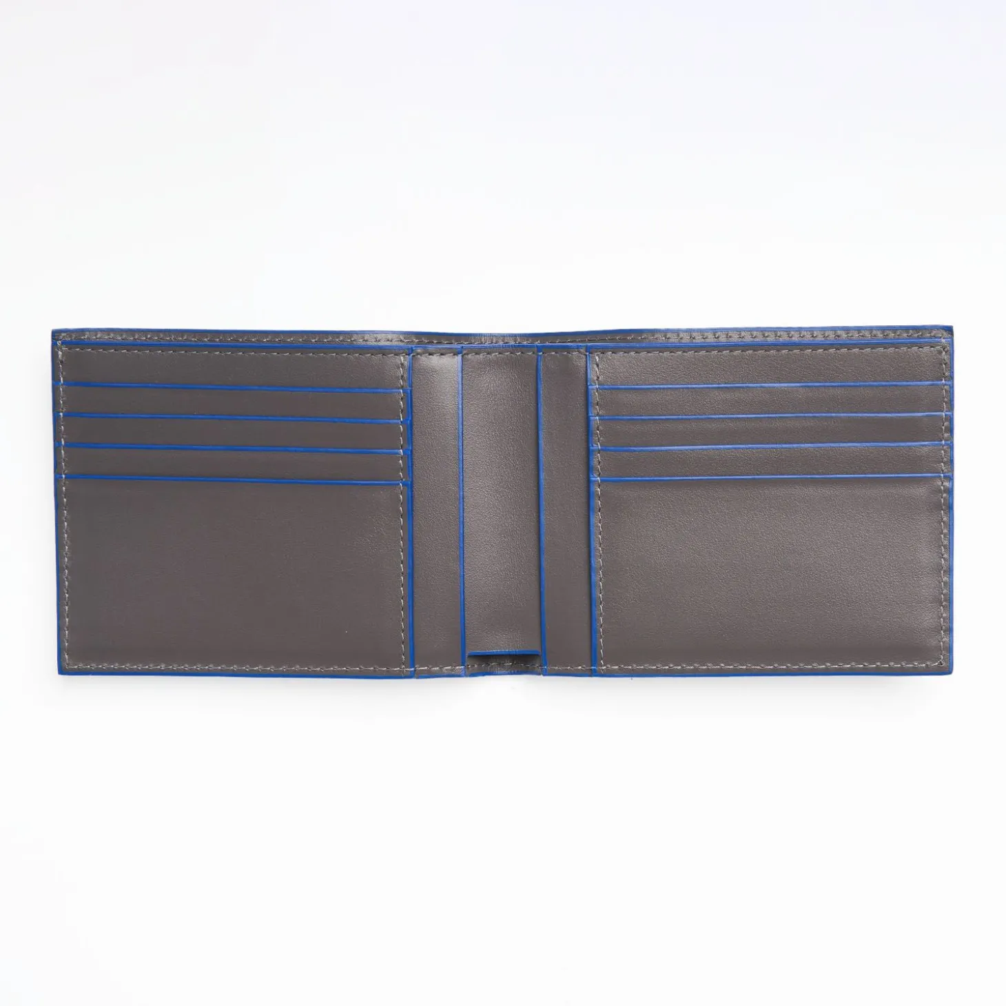 Dark Grey Leather Horizontal Wallet