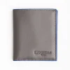 Dark Grey Leather Small Wallet