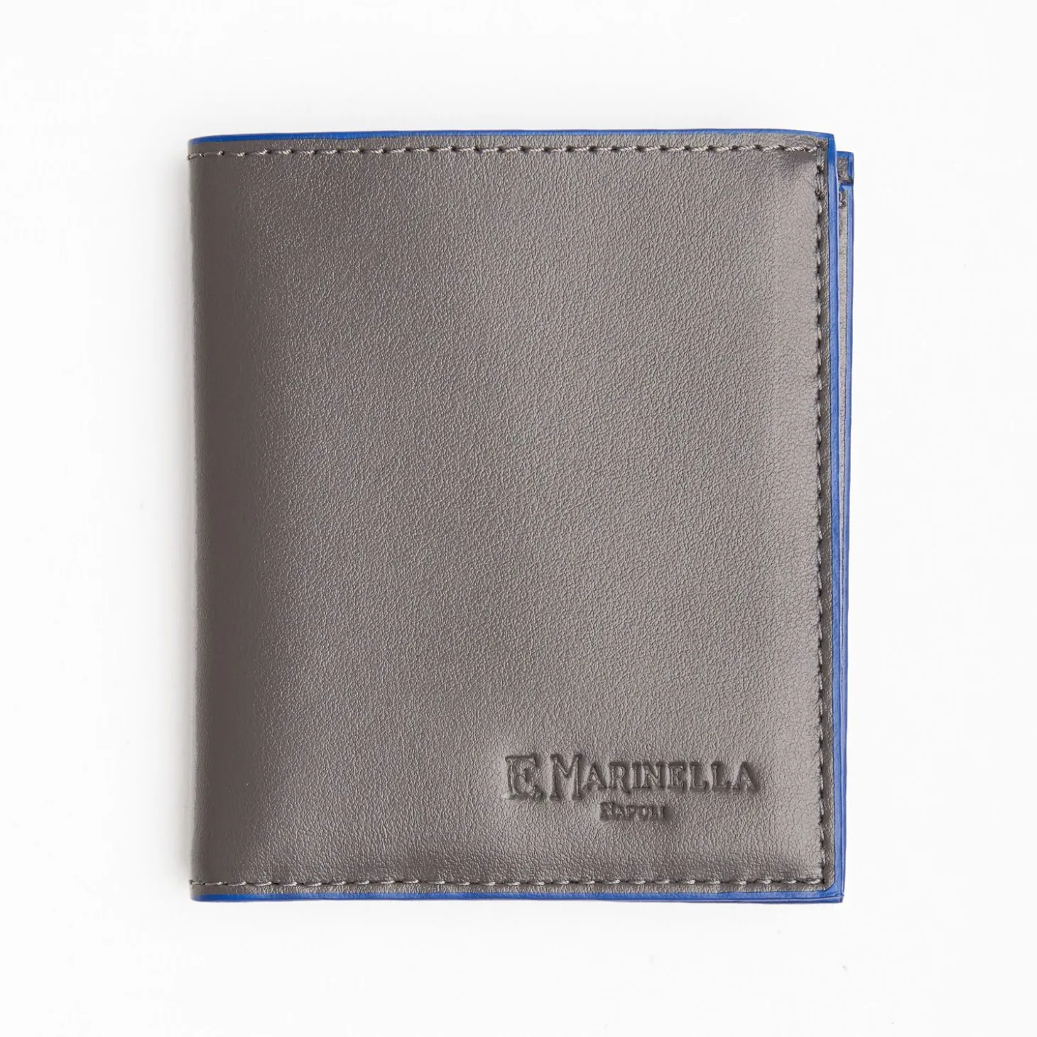 Dark Grey Leather Small Wallet