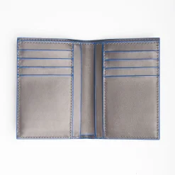 Dark Grey Leather Vertical Wallet