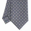 Dark Grey Sartorial Classic Tie - Small Flower Pattern