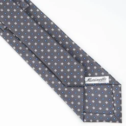 Dark Grey Sartorial Classic Tie - Small Flower Pattern