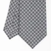 Dark Grey Sartorial 7 Cm Silk Tie - Small Flower Pattern