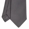 Dark Grey Sartorial Jacquard Silk Tie - Solid Colours