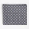 Dark Grey Small Wallet In Silk And Leather