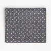 Dark Grey Small Wallet In Silk And Leather