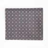 Dark Grey Small Wallet In Silk And Leather