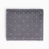 Dark Grey Small Wallet In Silk And Leather