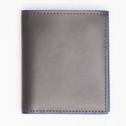 Dark Grey Smooth Leather Small Wallet