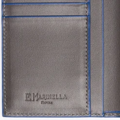 Dark Grey Smooth Leather Vertical Wallet