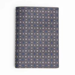 Dark Grey Vertical Wallet In Silk And Leather