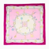 Fuchsia And Pink Silk Scarf 90 - Luchy Charms