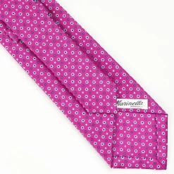 Fuchsia Sartorial Classic Silk Tie - Small Flower Pattern