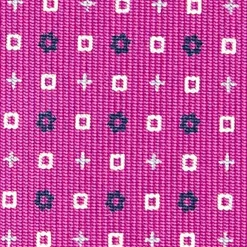 Fuchsia Sartorial Classic Silk Tie - Small Flower Pattern