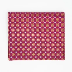 Fuchsia Small Wallet In Silk And Leather