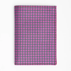 Fuchsia Vertical Wallet In Silk And Leather