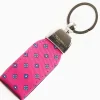 Fucsia Keyfob In Silk And Leather