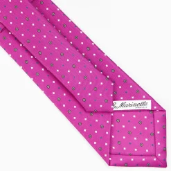 Fucsia Sartorial Classic Silk Tie - Small Flower Designs